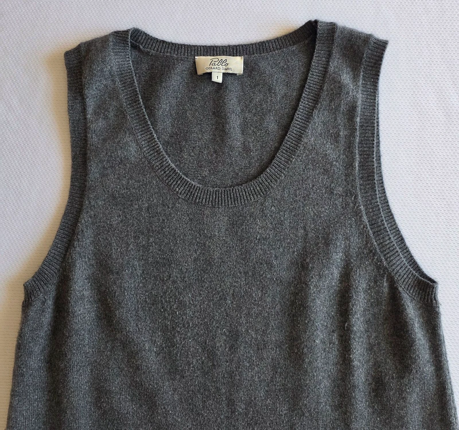 Robe pull sans manches en maille gris chiné Pablo Gérard Darel Taille 1 36 – photo 5